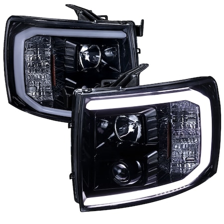 Spec-D Tuning 07-13 Chevrolet Silverado LED Bar Projector Hdlghts, 2LHP-SIV07G-G2-TM 2LHP-SIV07G-G2-TM